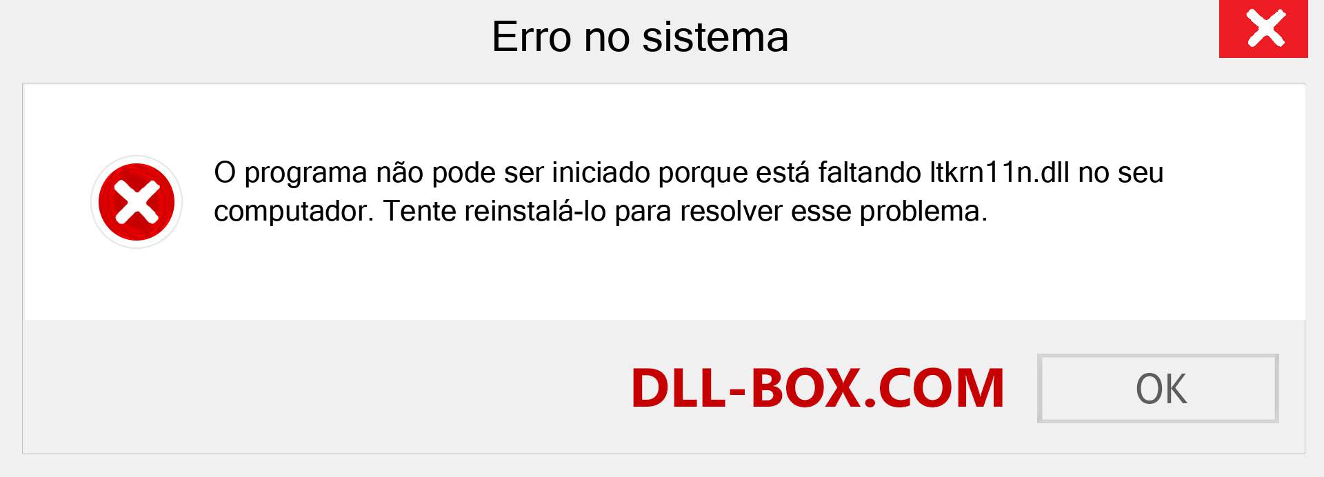 Arquivo ltkrn11n.dll ausente ?. Download para Windows 7, 8, 10 - Correção de erro ausente ltkrn11n dll no Windows, fotos, imagens