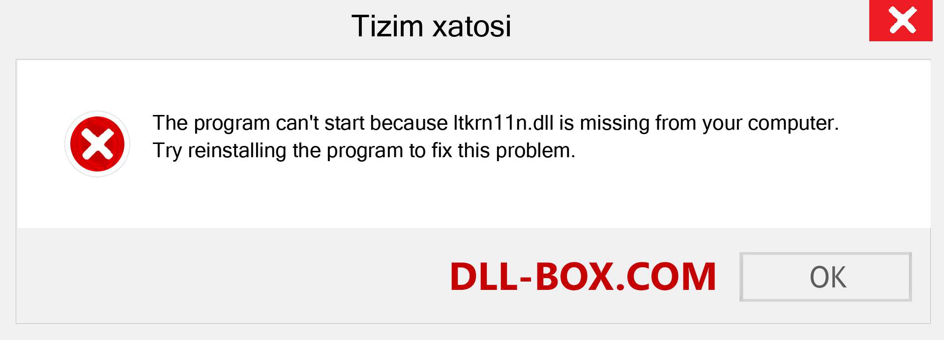 ltkrn11n.dll fayli yo'qolganmi?. Windows 7, 8, 10 uchun yuklab olish - Windowsda ltkrn11n dll etishmayotgan xatoni tuzating, rasmlar, rasmlar